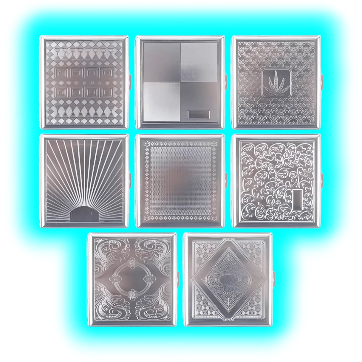 Zigarettenetui aus Chrom 80mm Assort