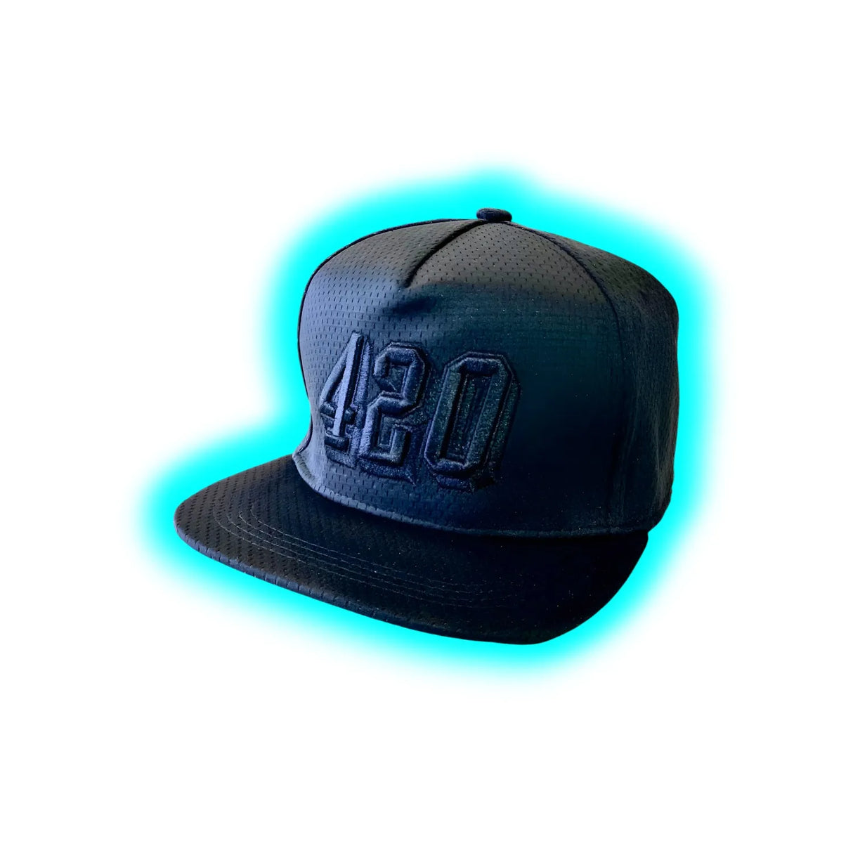 420 - 3D Embroidery Cap - Black on Black