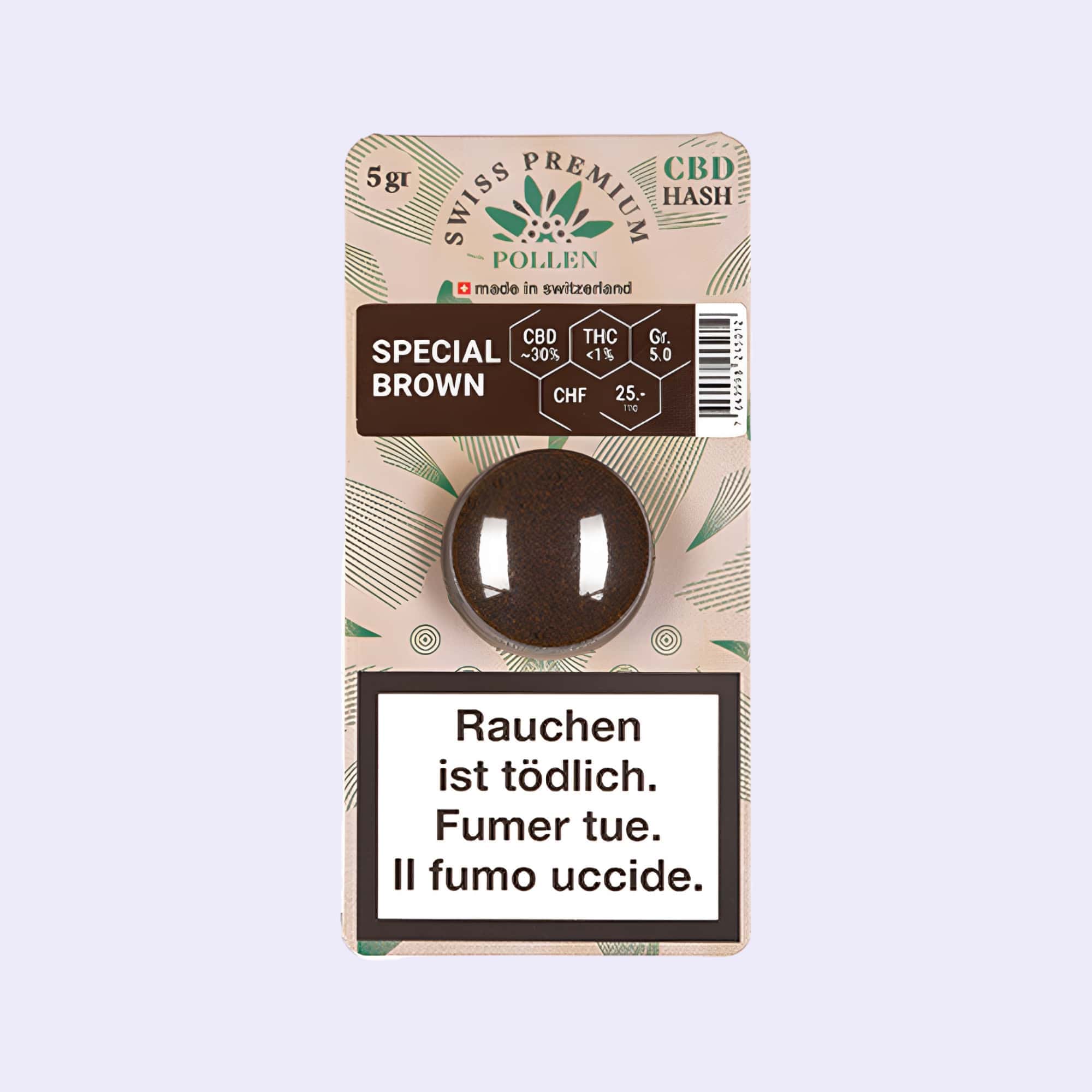 Dieses Bild zeigt das Haschisch Special Brown von der Firma Swiss Premium Pollen