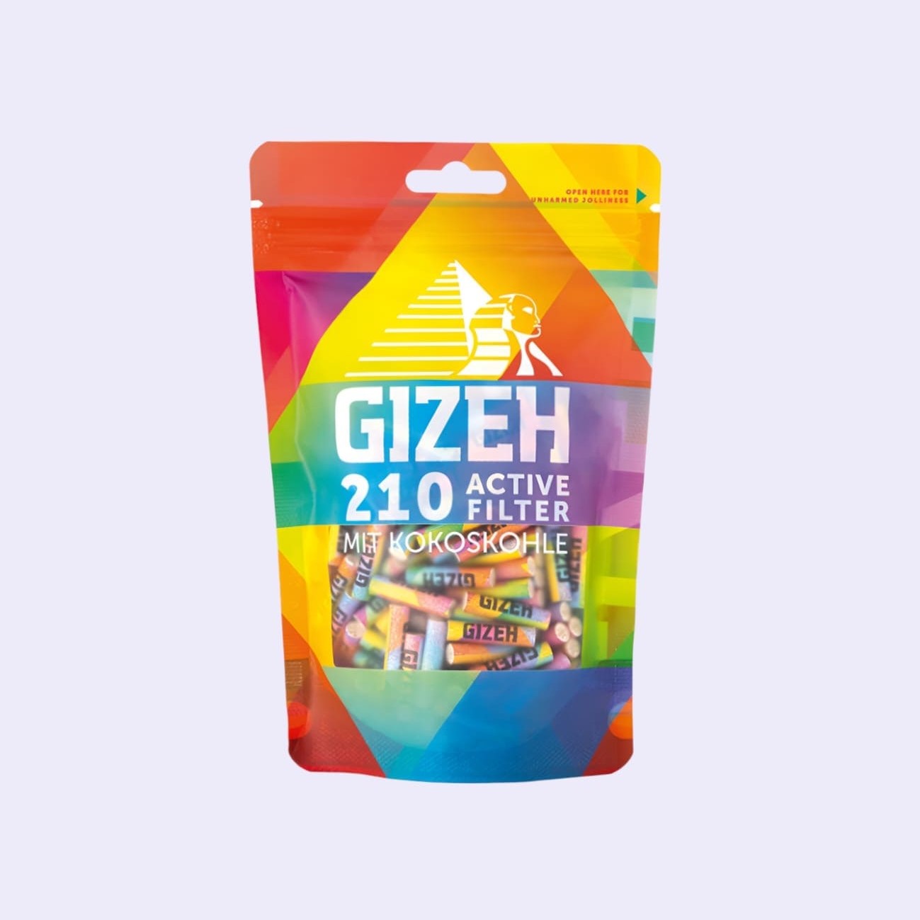 Dieses Bild zeigt die GIZEH Rainbow Active Filter 6mm 210pcs