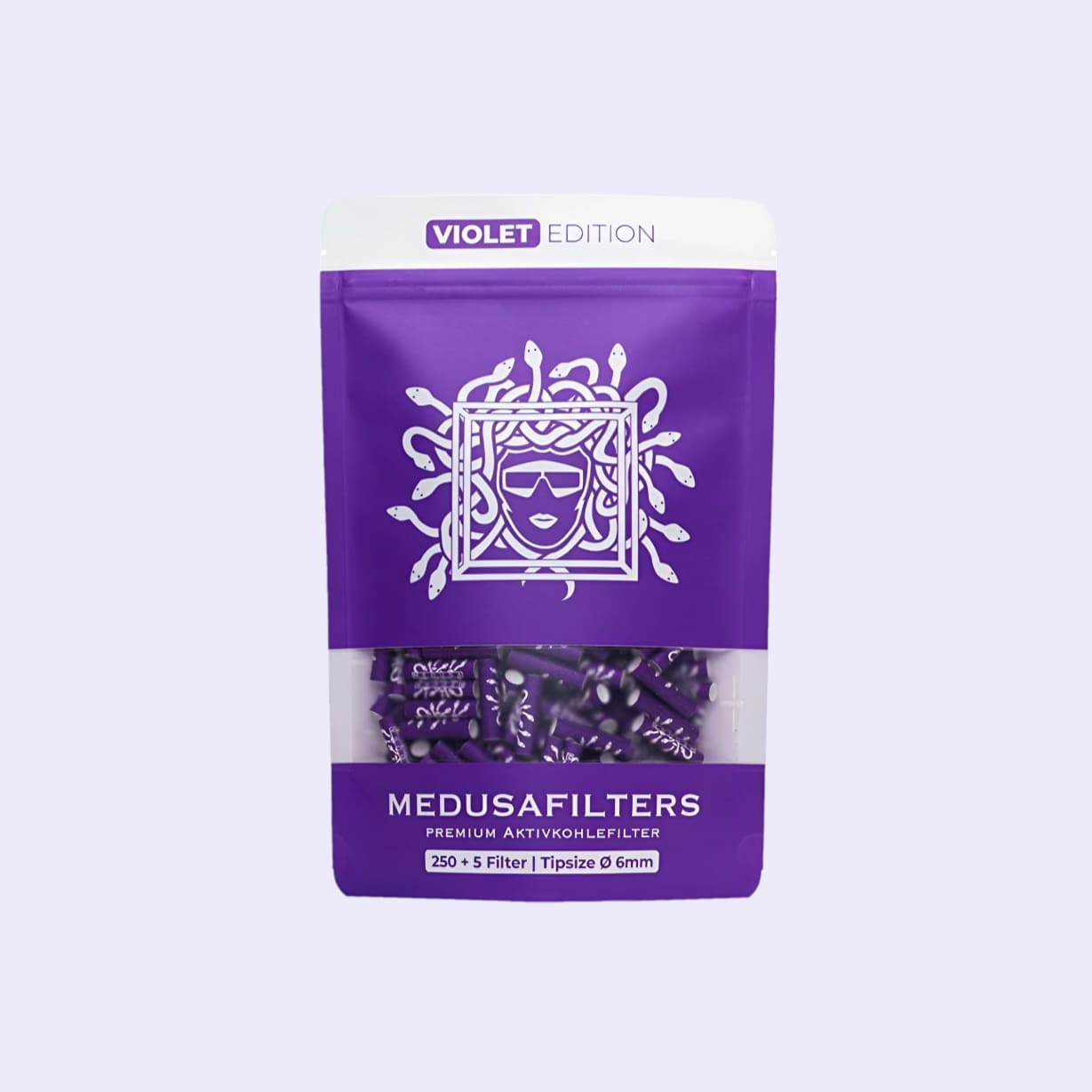 Dieses Bild zeigt die Medusa Hybridfilters Violet 6mm 255pcs