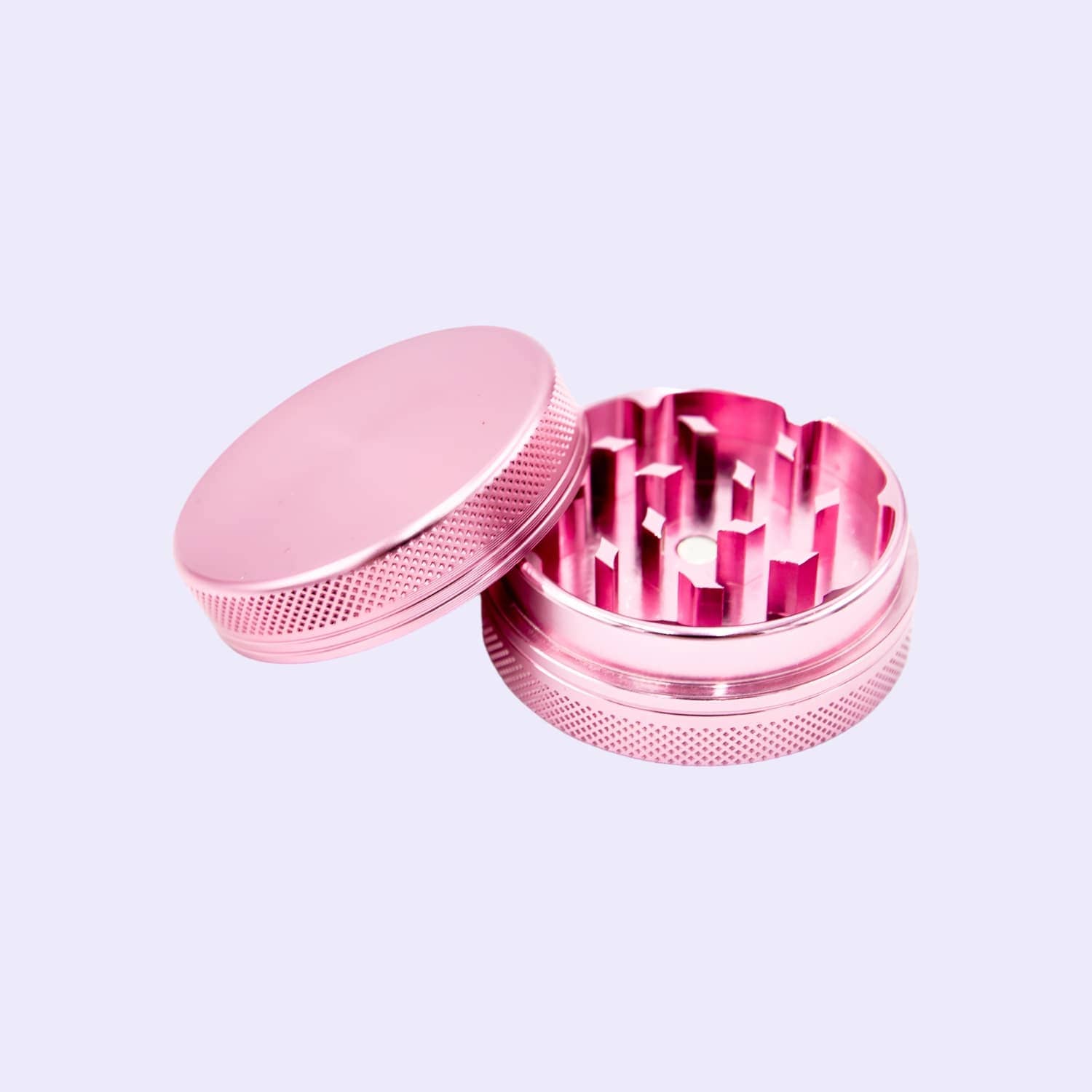 Dieses Bild zeigt den Aluminium Grinder Pink 2 Parts 50mm