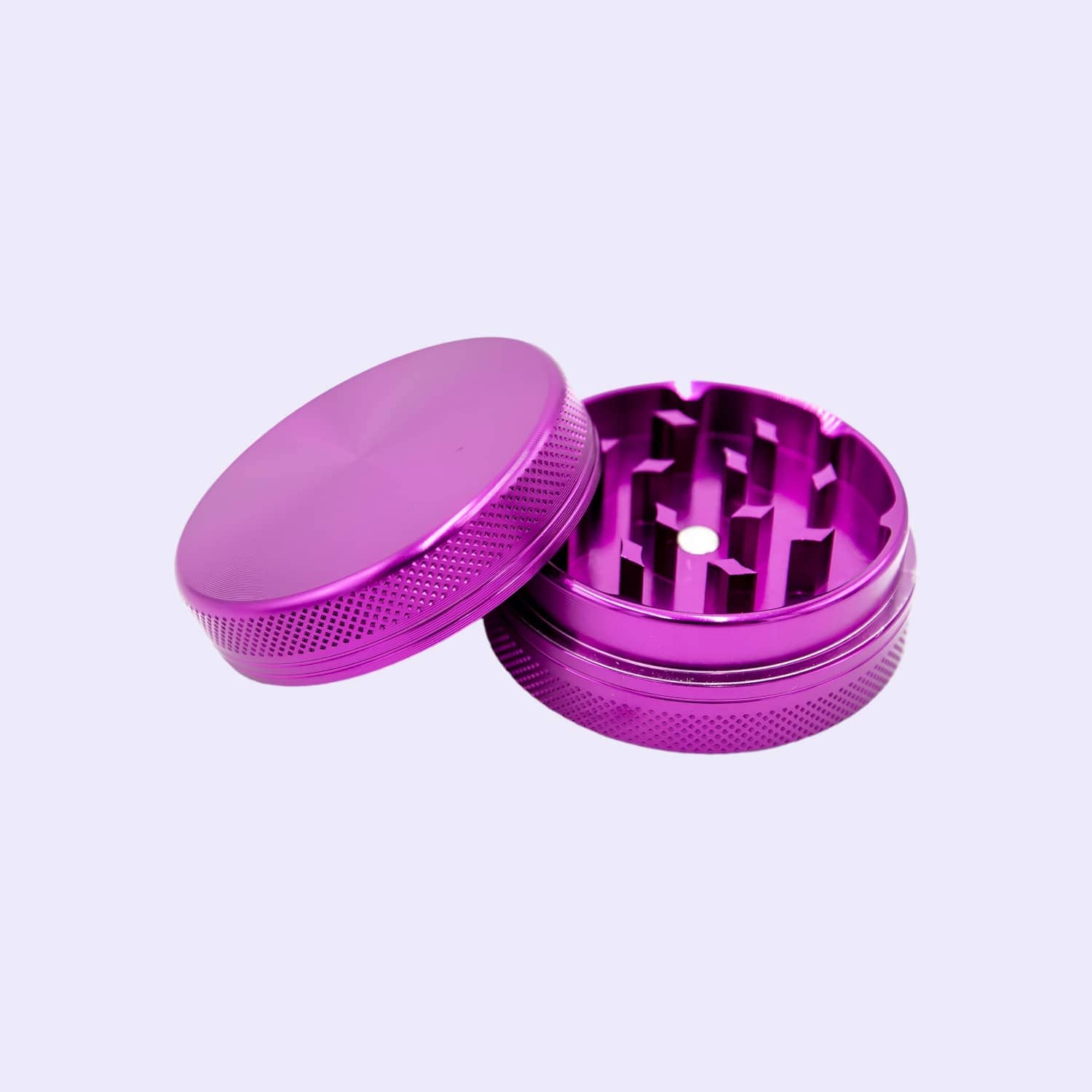 Dieses Bild zeigt den Aluminium Grinder Purple 2 Parts 50mm