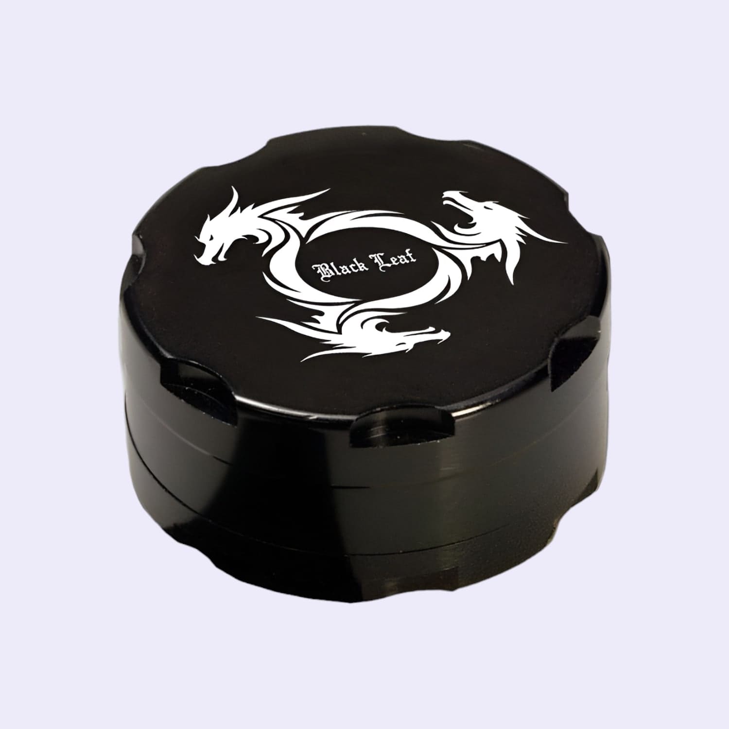 Dieses Bild zeigt den Black Leaf Aluminium Grinder Dragon Wheel 2 Parts 40mm