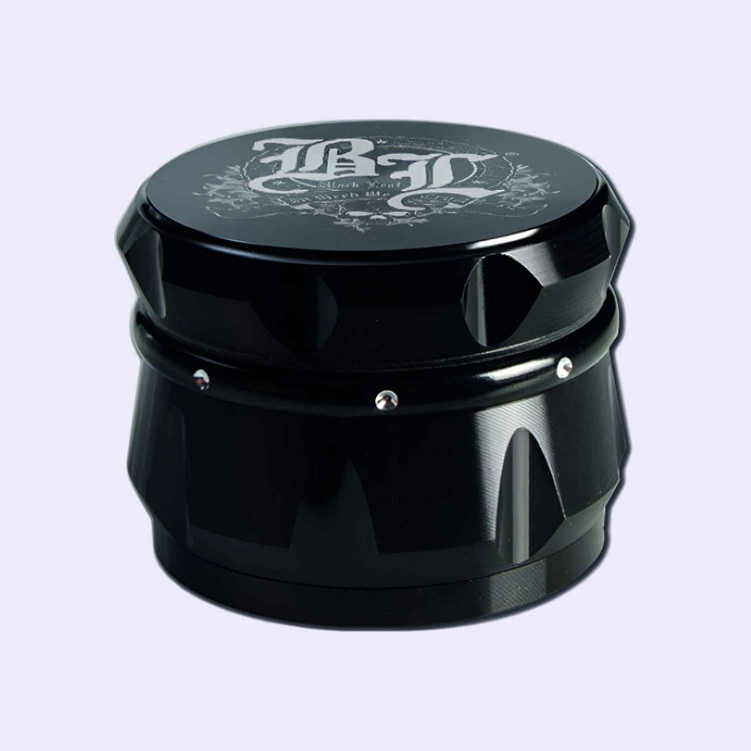 Dieses Bild zeigt den Black Leaf Crown Metalgrinder 4-teilig Black