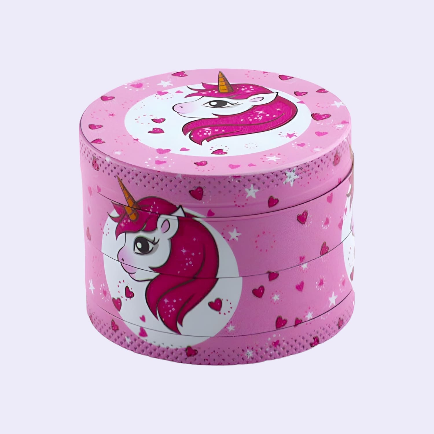 Dieses Bild zeigt den Metal Grinder Pink Unicorn 4Parts 50mm