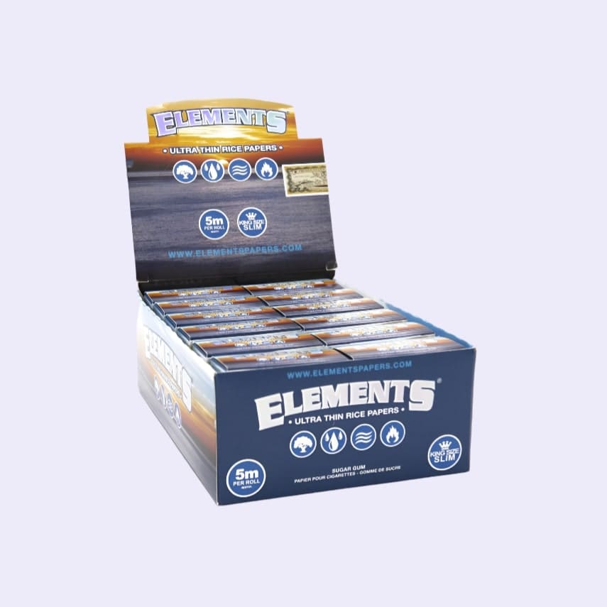 Dieses Bild zeigt die Elements Blue Rolls King Size Slim Box von der Firma Elements 