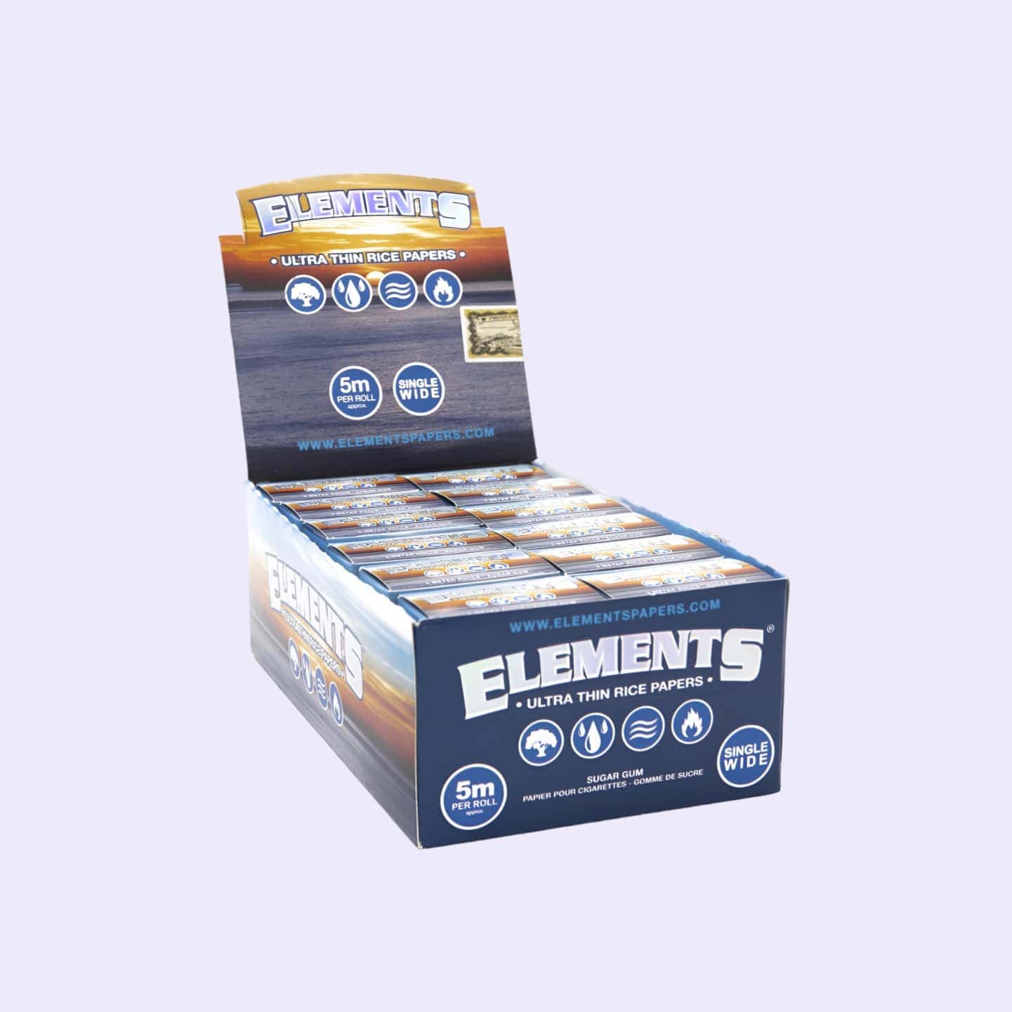Dieses Bild zeigt die Elements Blue Rolls Single Wide Box von der Firma Elements