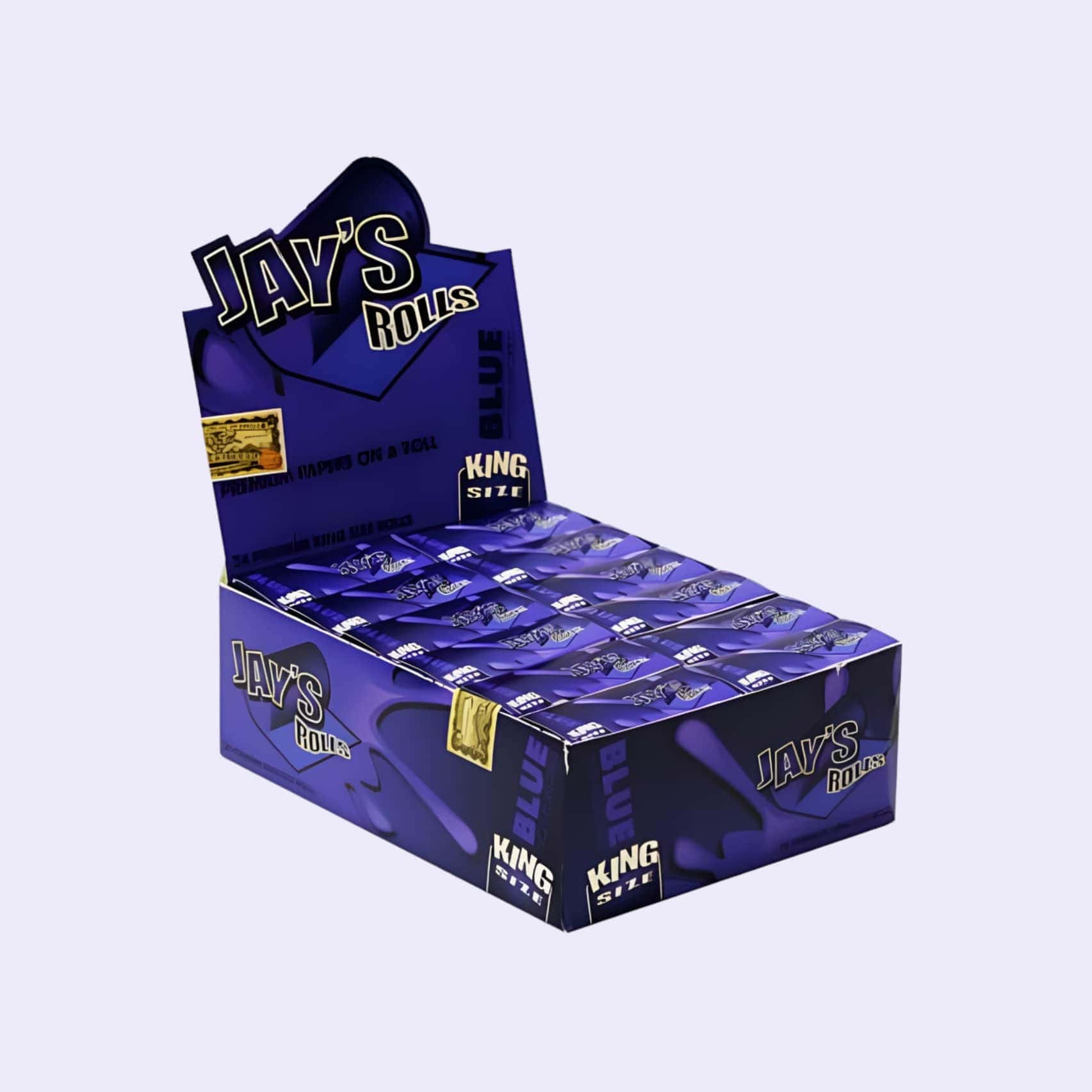 Dieses Bild zeigt die Rolls Blue Non Flavored Box von der Firma JuicyJay's