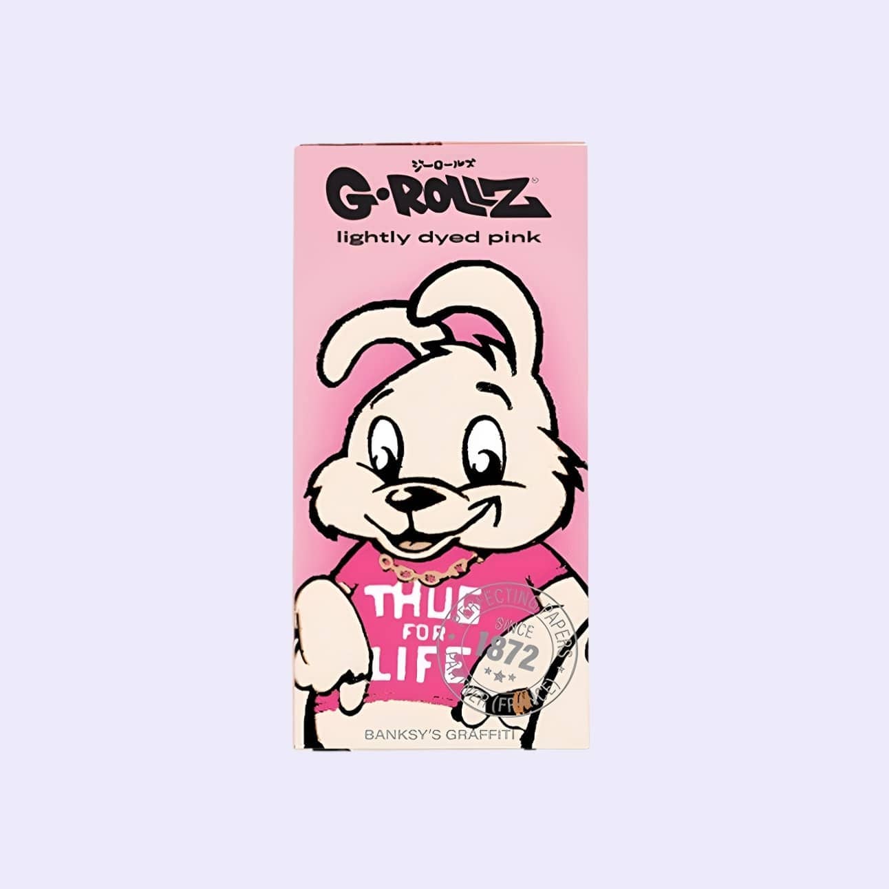 Dieses Bild zeigt die G-Rollz Banksy’s Thug Life Lightly Dyed Pink KS Papers 1pc