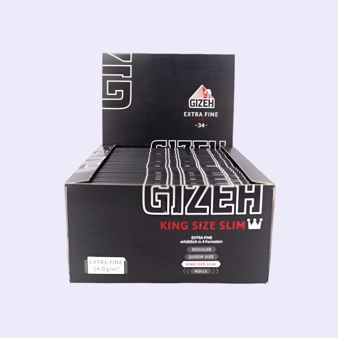 Dieses Bild zeigt die GIZEH Papers KingSize Slim Box 50 x 34pcs