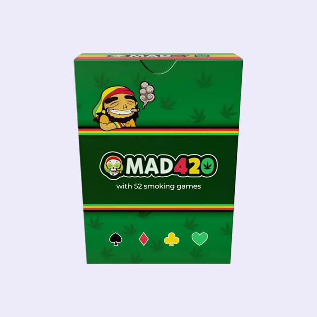 "Mad420 Playing Cards - Weed inspirierte Spielkarten für Poker und mehr, perfekt für Cannabis-Fans und Kartenspiel-Liebhaber."