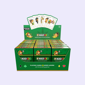 "Mad420 Playing Cards - Weed inspirierte Spielkarten für Poker und mehr, perfekt für Cannabis-Fans und Kartenspiel-Liebhaber."