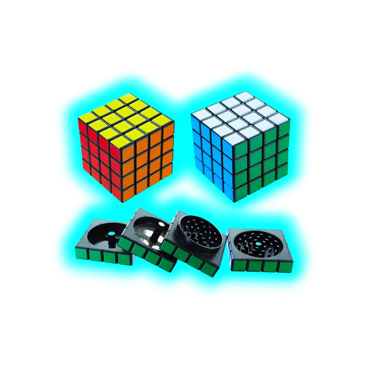 Acrylic Grinder Rubik Cube 58mm 4 parts