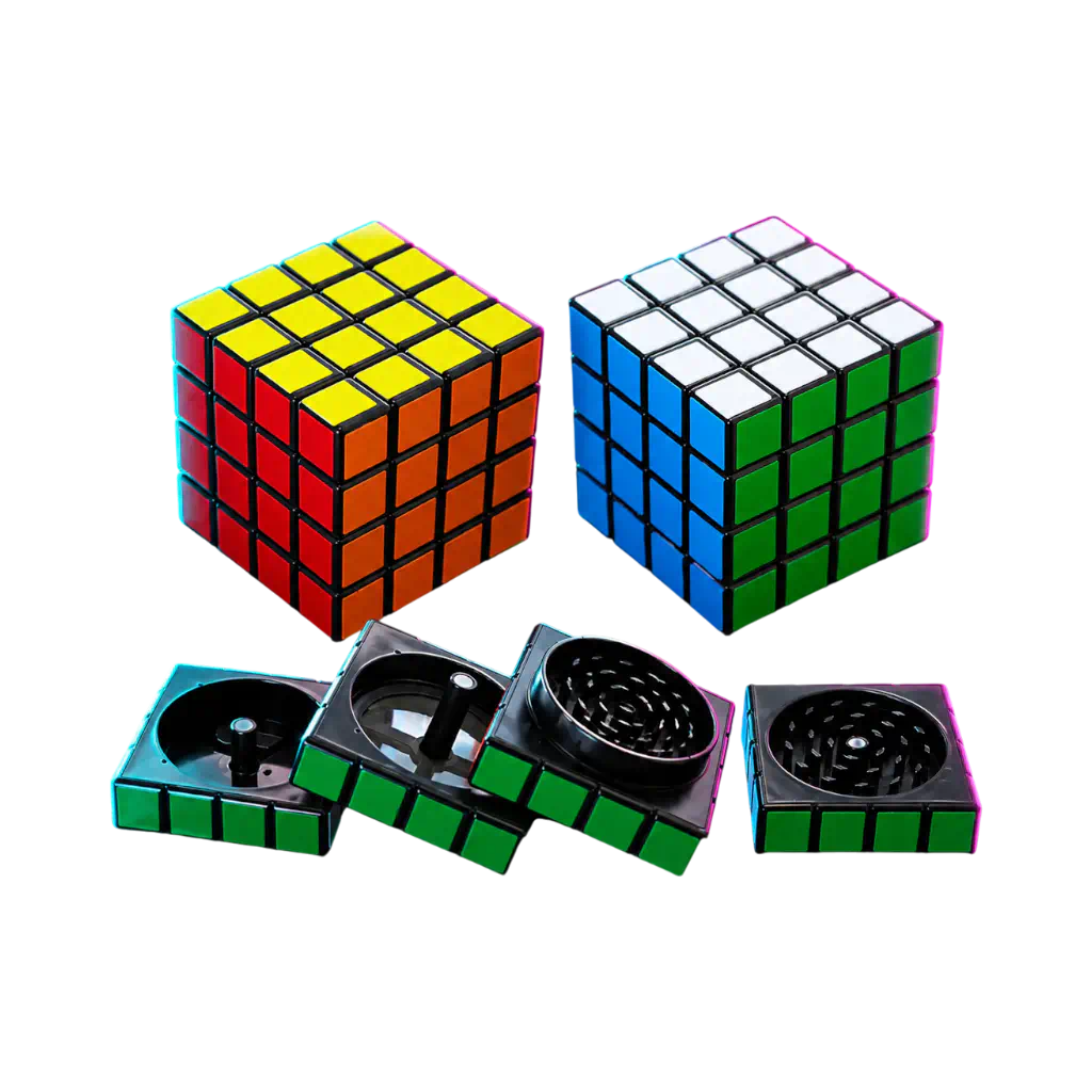 Acrylic Grinder Rubik Cube 58mm 4 parts