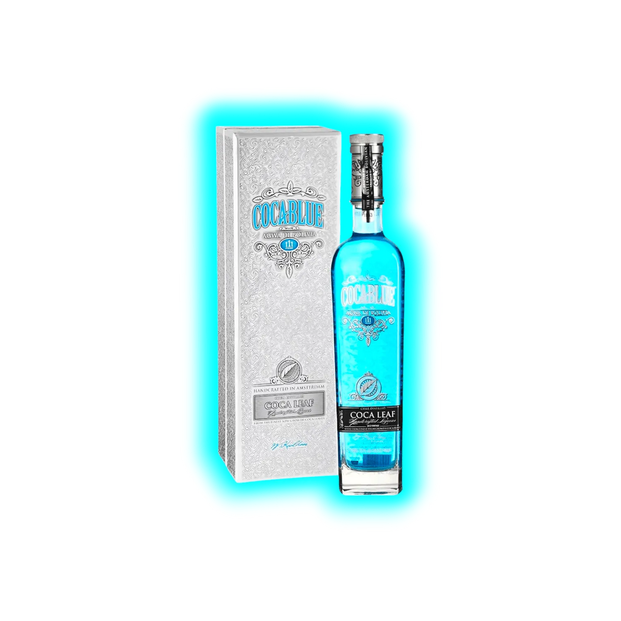 Agwa de Bolivia Coca Blue 70cl 55,5% Das Original Box