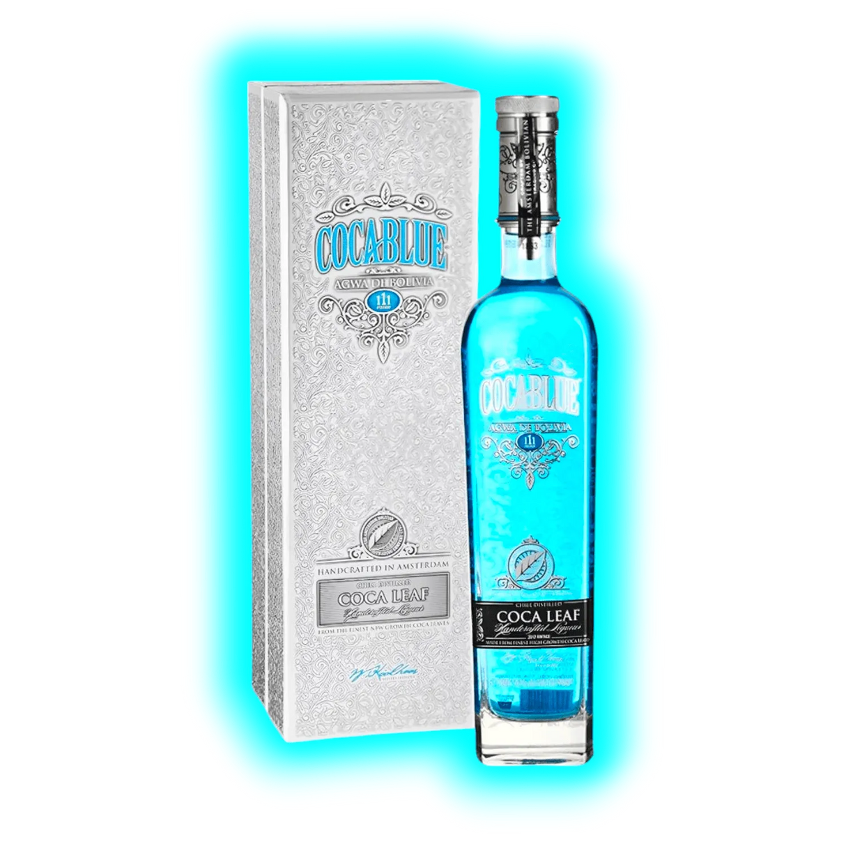 Agwa de Bolivia Coca Blue 70cl 55,5% Das Original Box