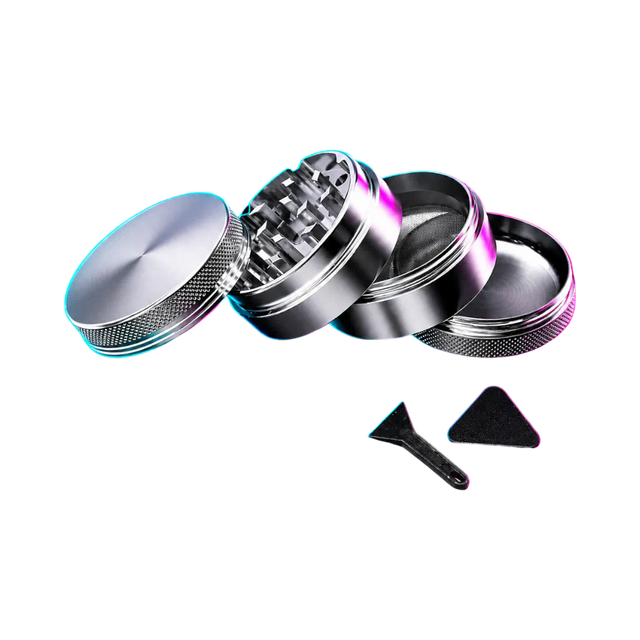 Aluminium Grinder Silver 4 Parts 50mm