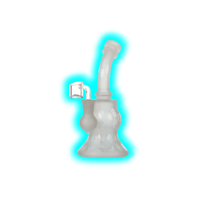 Amsterdam LTD ED Mixed White Bent Neck Bubbler 20cm