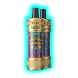 Zwei goldfarbene Aspire Magnum Nano E-Zigaretten mit farbenfrohem, abstraktem Totenkopf-Design und schwarzem Mundstück