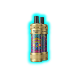 Zwei goldfarbene Aspire Magnum Nano E-Zigaretten mit farbenfrohem, abstraktem Totenkopf-Design und schwarzem Mundstück