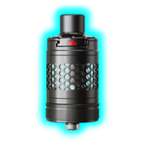 Schwarzer Aspire Nautilus 3 SR Verdampfer mit sechseckigem Luftlochmuster und geriffeltem unteren Ring