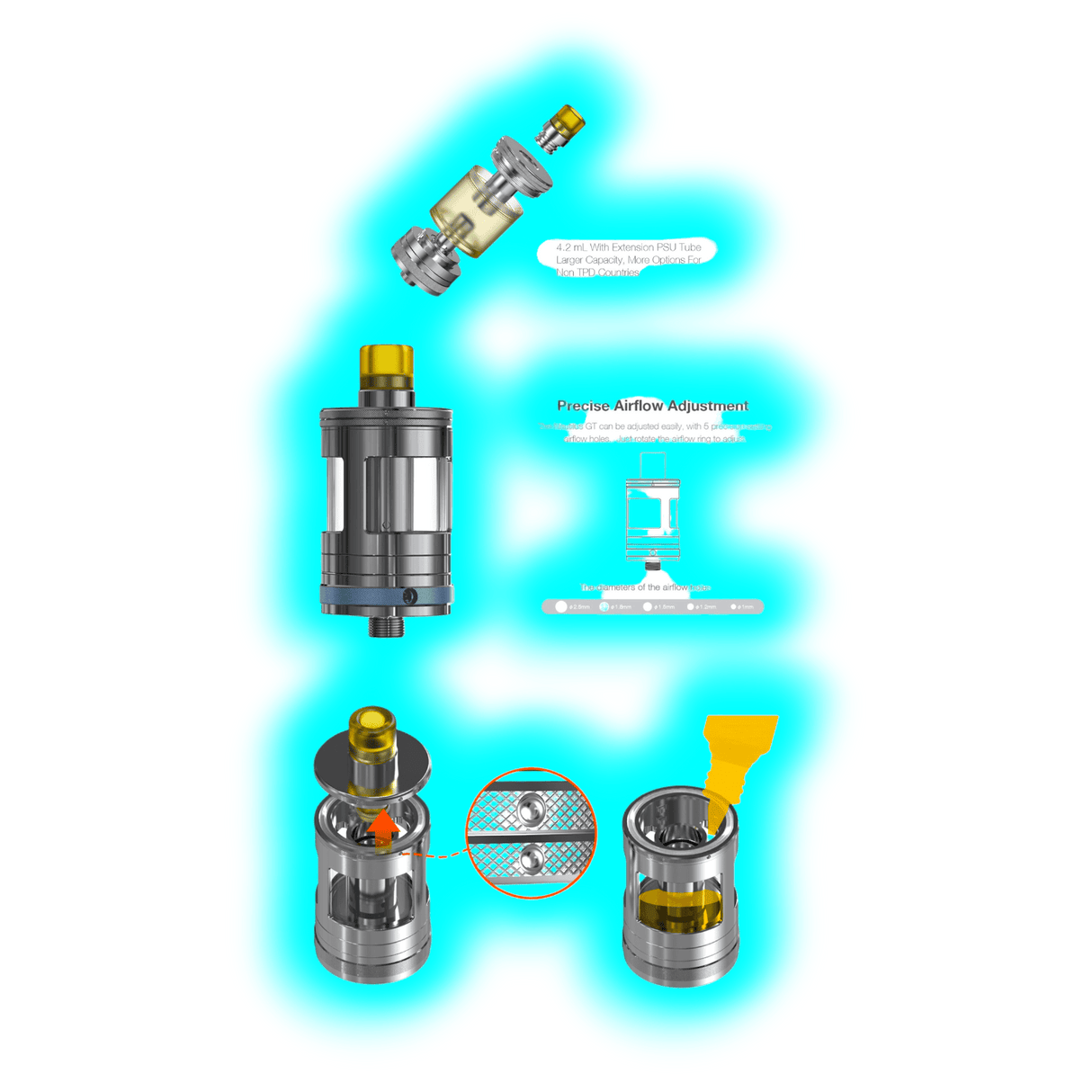 Aspire Nautilus GT Tank 3ml Gunmetal
