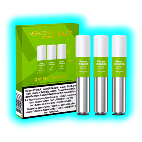 Aspire Nexione Salt Green Tobacco Pod 20mg 3pcs