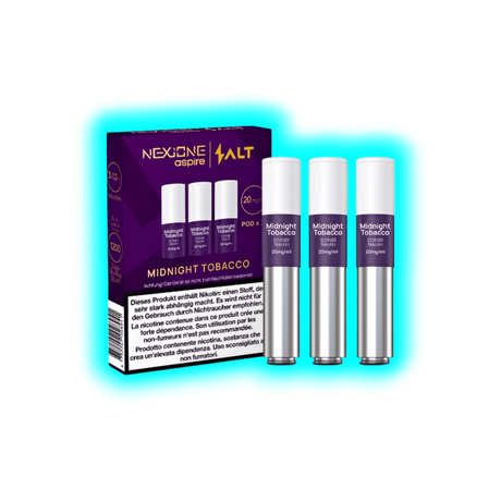Aspire Nexione Salt Midnight Tobacco Pod 20mg 3pcs