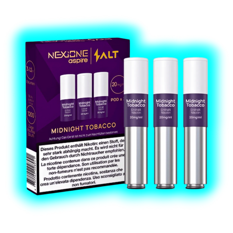 Aspire Nexione Salt Midnight Tobacco Pod 20mg 3pcs