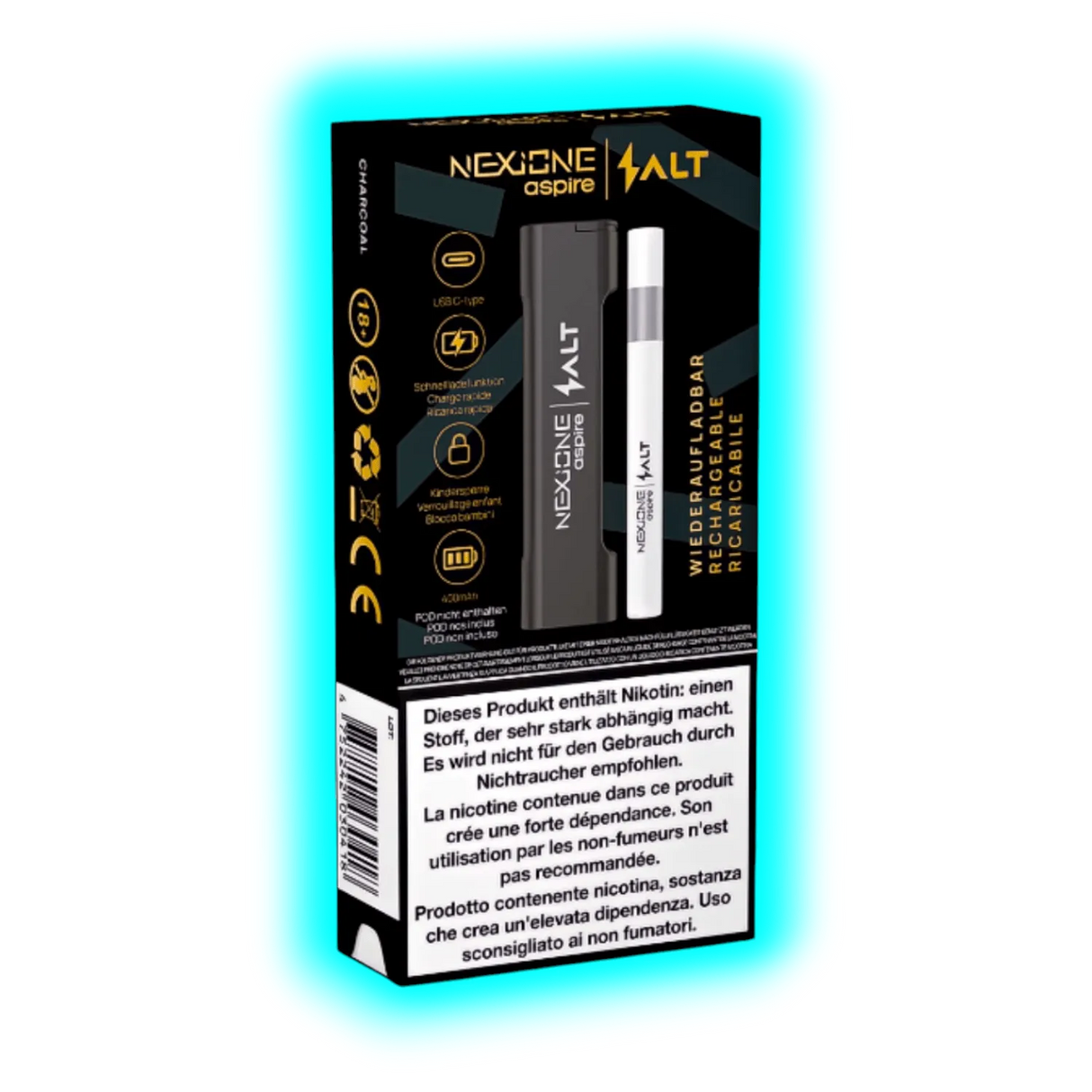 Aspire Nexione Salt Powerbank and Battery Charcoal