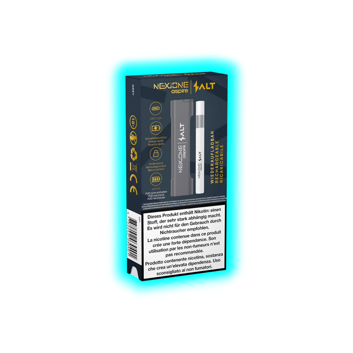 Aspire Nexione Salt Powerbank and Battery Grey