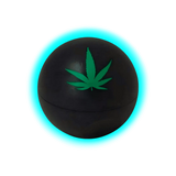 Ball Grinder with Hemp Leaf black