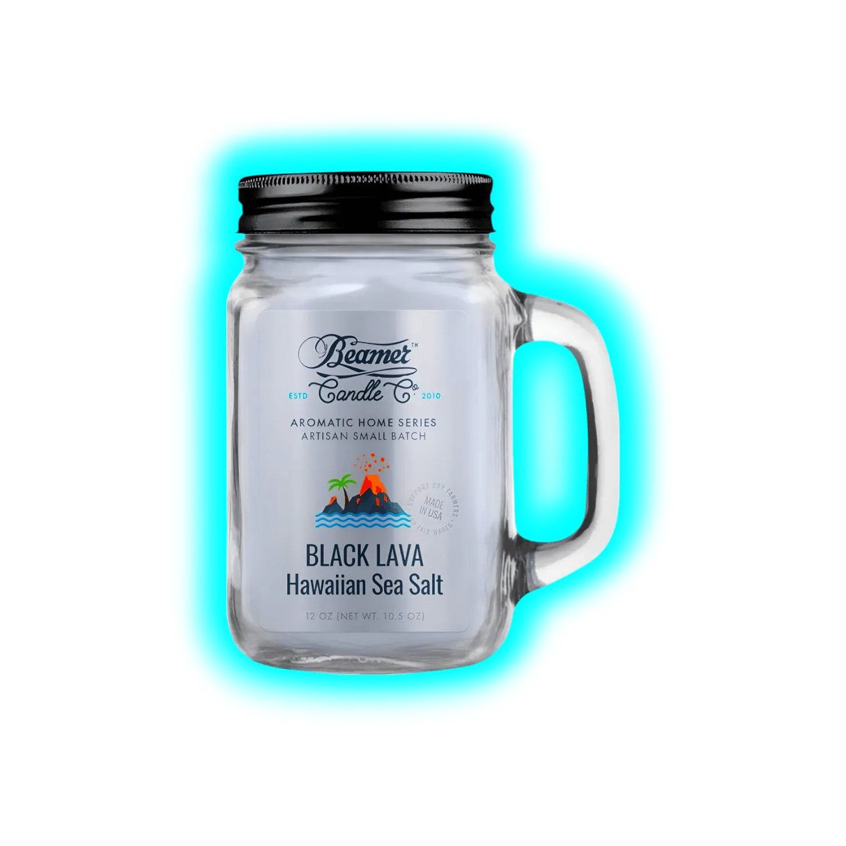 Beamer Candles Co Black Lava Hawaiian Sea Salt