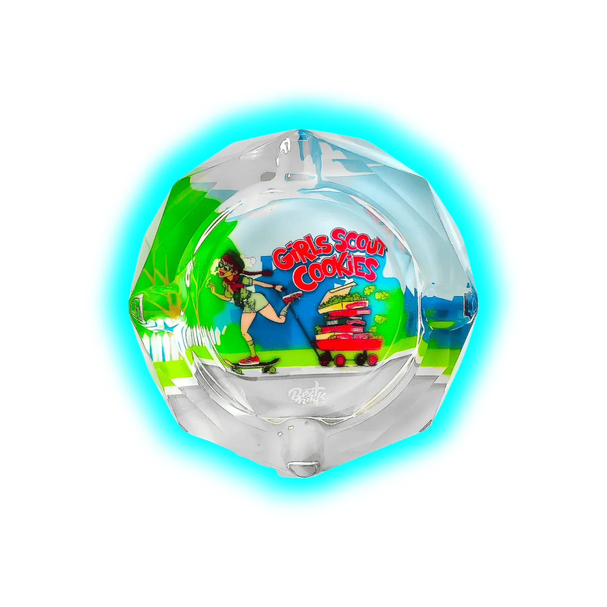 Best Buds Crystal Ashtray with Giftbox Girl Scout Cookies