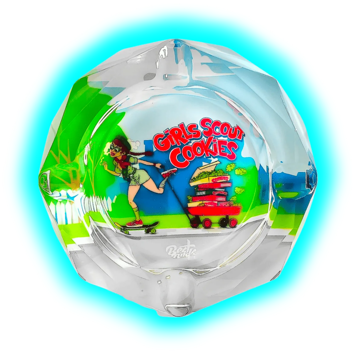 Best Buds Crystal Ashtray with Giftbox Girl Scout Cookies