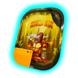 Best Buds Metal Rolling Tray S Gorilla Glue with Magnetic Grinder Card 140 x 180mm