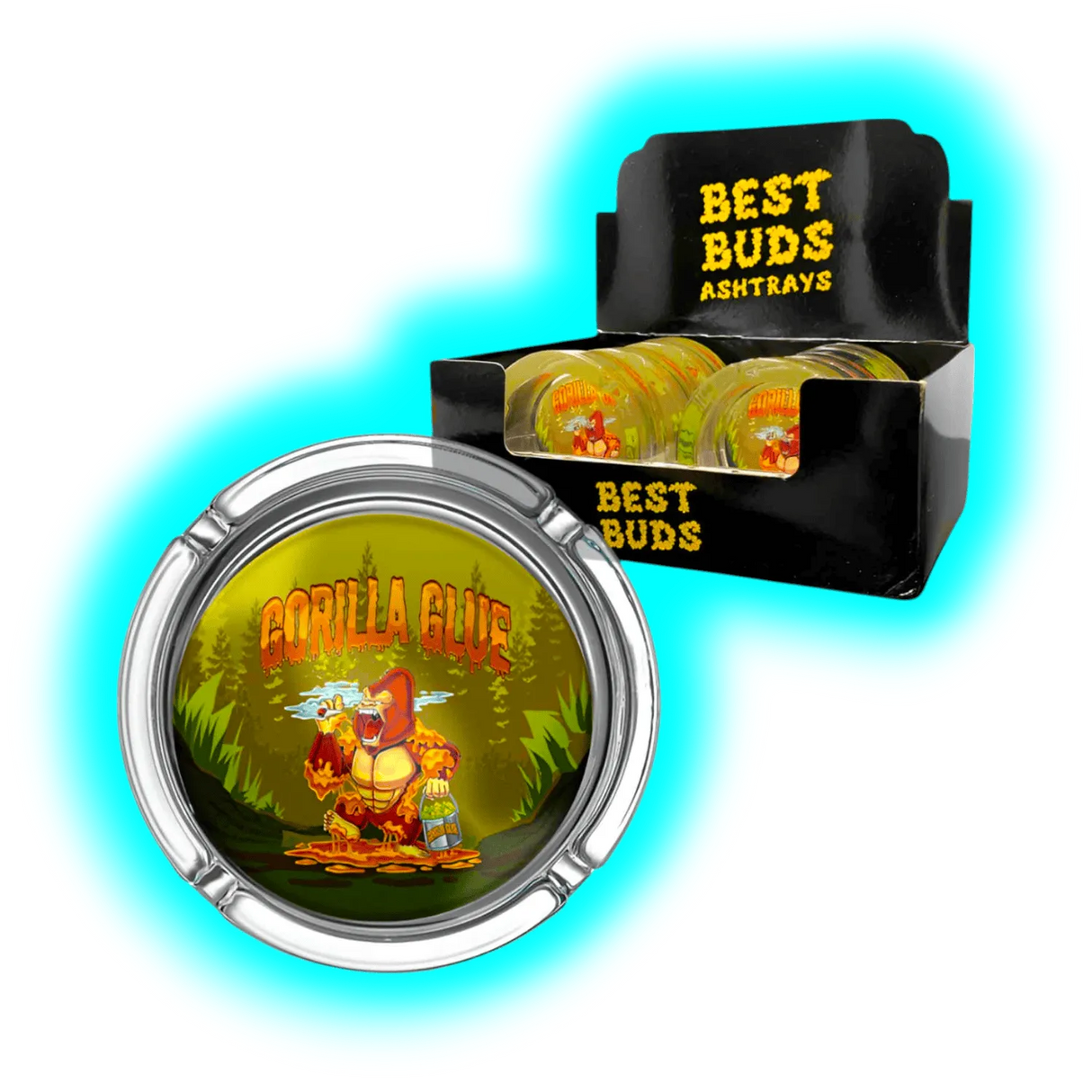 Best Buds Small Glass Ashtrays Gorilla Glue
