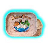 Best Buds Thin Box Rolling Tray with Storage Cookies and Cream