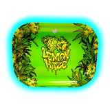 Best Buds Thin Box Rolling Tray with Storage Lemon Haze