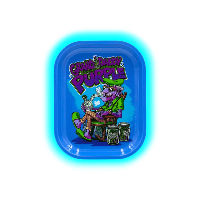 Best Buds Thin Box Rolling Tray with Storage Grand Daddy Purple