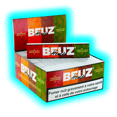 Beuz Papers King Size Slim Organic Hemp Unbleached Display 50pcs