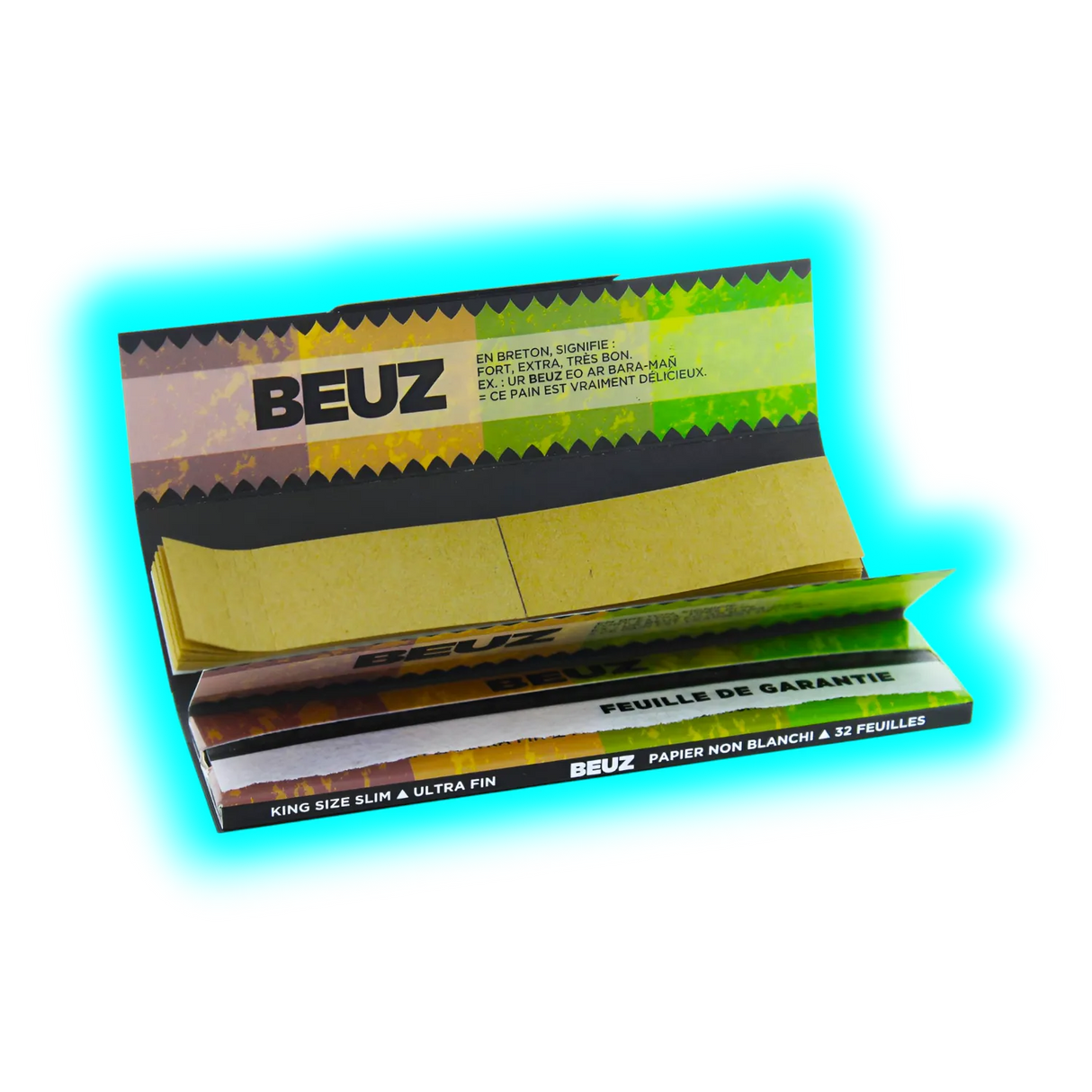 Beuz Papers King Size Slim + Tips Brown Unbleached