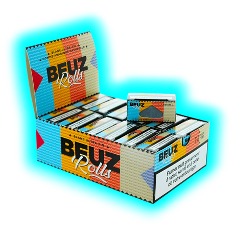 Beuz Rolling Paper Roll White Display 24pcs