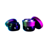 Black Leaf Alu Grinder 4 Parts Wood and Violet Glass