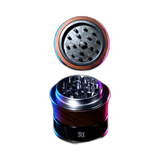 Black Leaf Alu Grinder 4 Parts Wood and Violet Glass