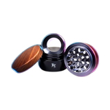 Black Leaf Alu Grinder 4 Parts Wood and Violet Glass