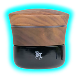Black Leaf Alu Grinder 4 Parts Wood and Violet Glass