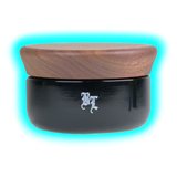 Black Leaf Alu Grinder 4 Parts Wood and Violet Glass
