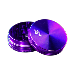 Black Leaf Aluminium Grinder 2 Part Anodized Aubergine